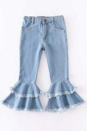 Light blue layered denim jeans - Patty's Porch by PBSD |Children's clothing and Dance wear | Jackson Tennessee