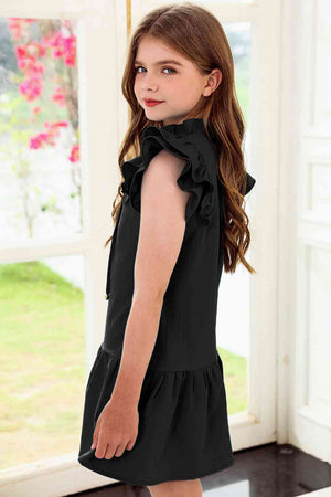Tie Neck Flutter Sleeve Dress - Patty's Porch by PBSD |Children's clothing and Dance wear | Jackson Tennessee