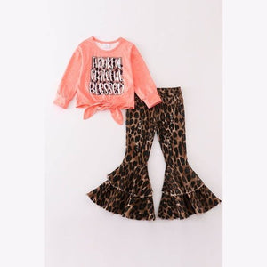 Thankful leopard denim bell pants set - Patty's Porch by PBSD |Children's clothing and Dance wear | Jackson Tennessee